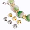 Heart Shape Beads For Bracelets 18K Gold Plated Separators For Beads,Spacers Beads,DIY Jewelry Making Supplies