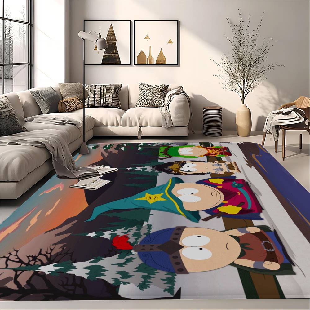 Cartoon S-South Cute P-Park Room Mats Retro Multiple Choice Living Room Kitchen Rug Non-Slip Welcome Rug