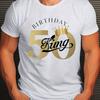 50th Birthday King Graphic Tshirt Men Premium Cotton Casual Short Sleeve Tee