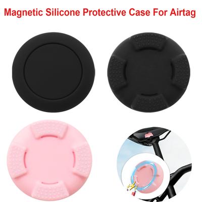 1PC Magnetic Silicone Protective Case For Airtag Holder Anti-loss Tracker Shell for Airtag Case Motorcycles Car Bike
