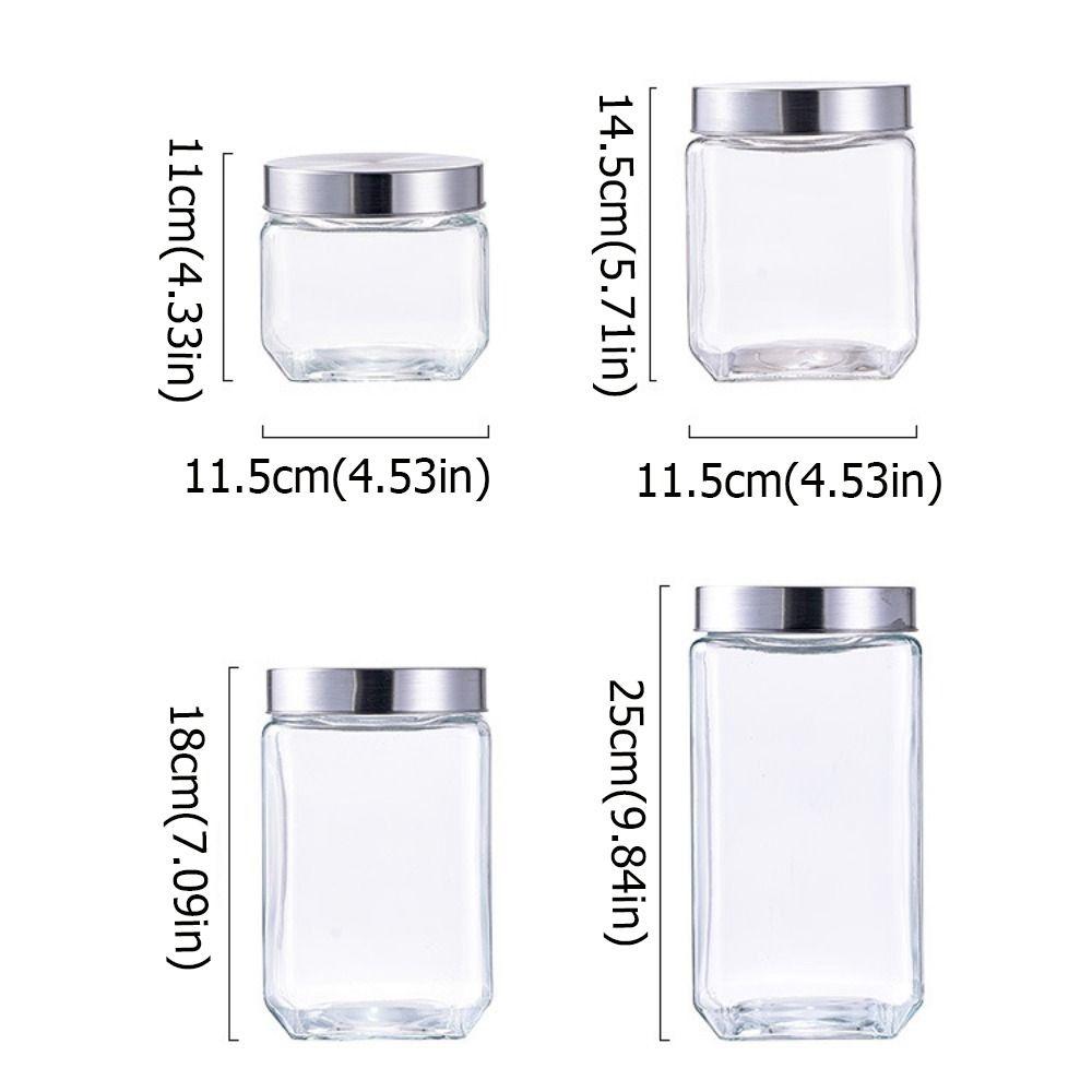 Large Capacity Sealed Glass Jar with Lid Kimchi Jar Miscellaneous Organizer Storage Can  Household