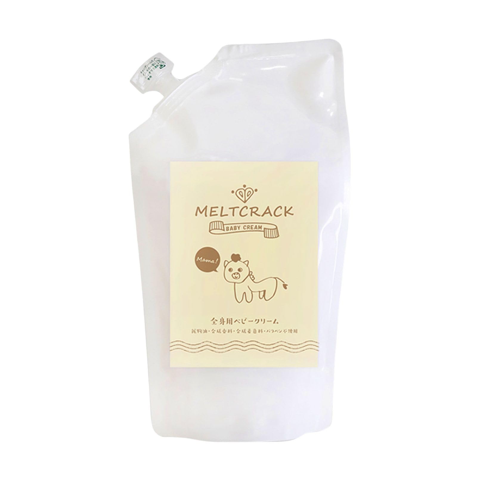 

Увлажняющий крем Meltcrack Baby для и Целое Увлажнение для Сухой Сделано в Actifree Cream, Новорожденные, Лицо, Тело, Кожа, Япония, 200г, (Сменный блок 200г)