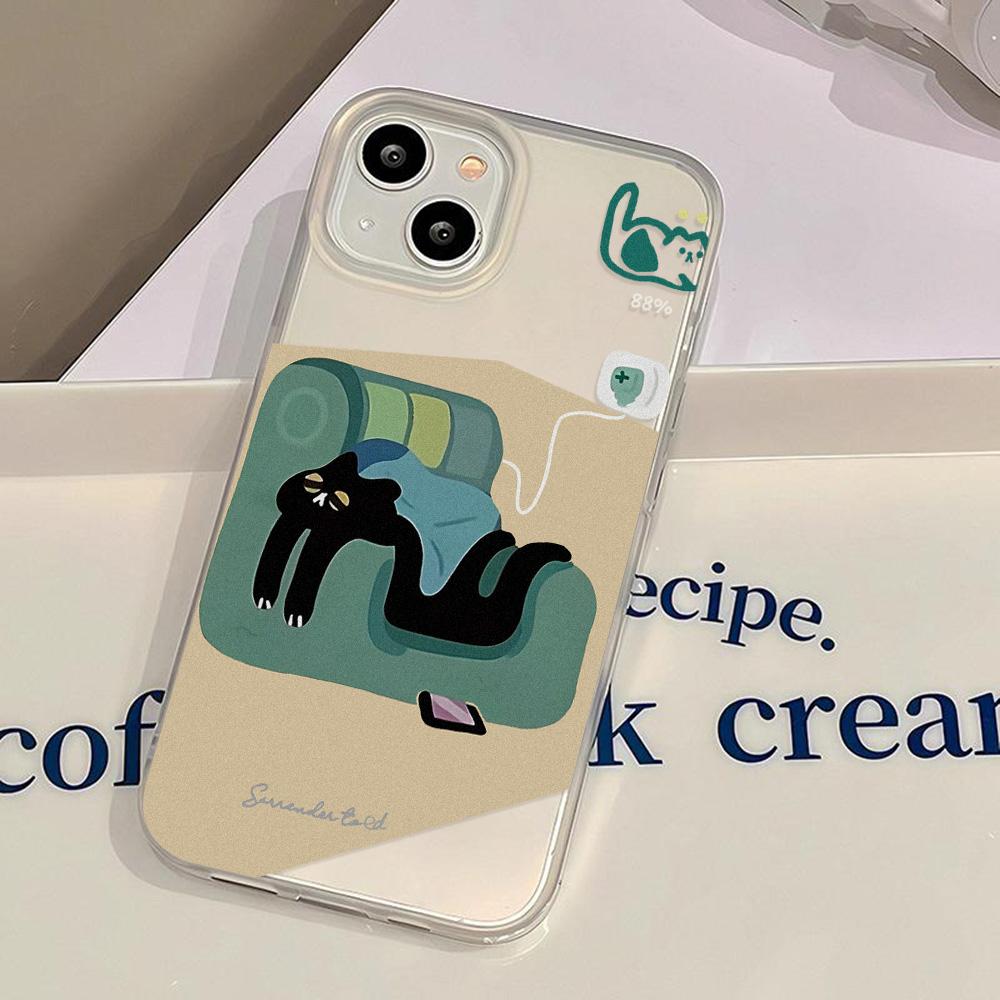 Mobile Phone Cases for iPhone 11 13 15 Pro Max 12 14 Pro Max Case iPhone 16 15 Plus 13 Pro 12 Frosted Texture Painted Cartoon Flowers