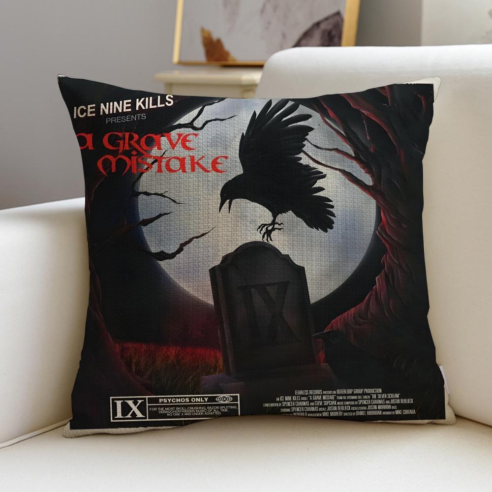 Metal IIce Nine KillsS Cushion Cover Breathable and skinfriendly linen pillowcase square removable and washable cushion