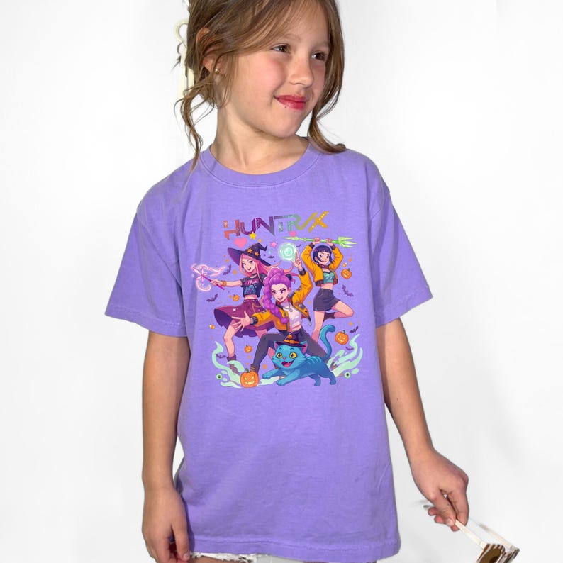 Comfort Colors Huntrix Halloween Shirt, Saja Girls Kpop Tee 100