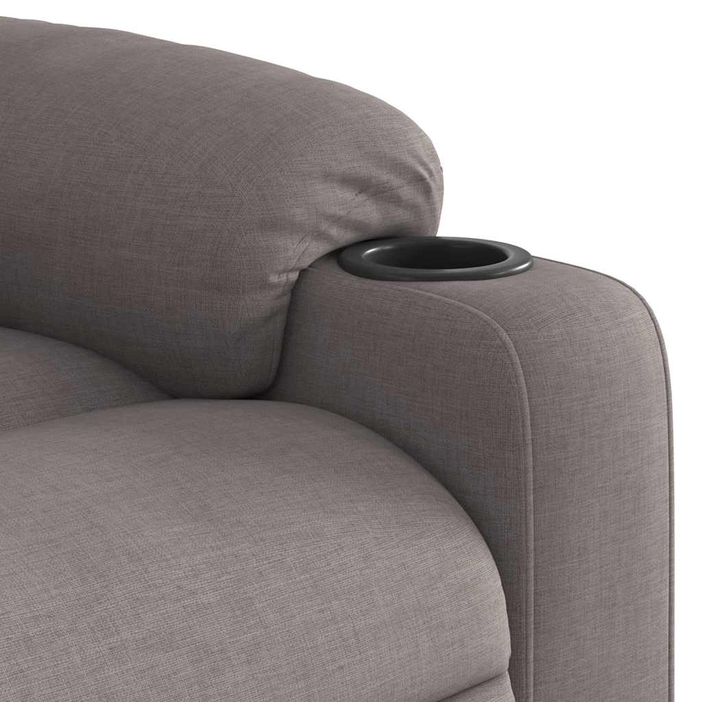 Electric Massage Chair Taupe Fabric