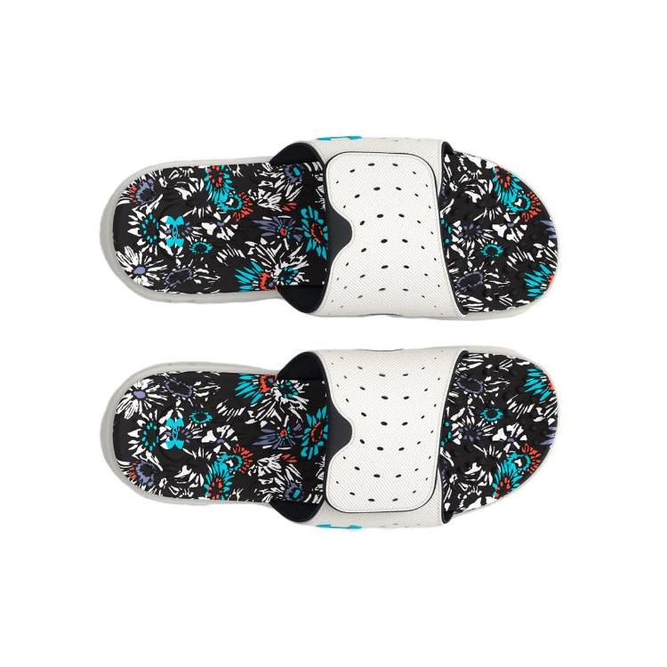 Under Armour Ignite 7 Graphic Footbed Slide 'Grey Mist Floral' Women's 3026029-100