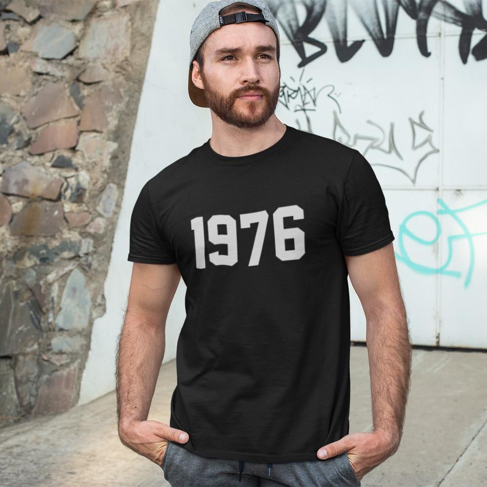 

1976 T-SHIRT - 70s retro birthday gift dad mom year of birth date unisex vintage Unisex T-Shirt XXXXL
