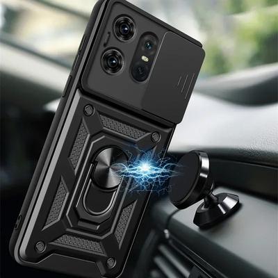 Funda Armadura a Prueba de Golpes para Motorola Edge 50 40 NEO 30 Pro Ultra Fusion G04 G34 G84 G54 G42 Soporte Anillo Cubierta Deslizante Protección Lente