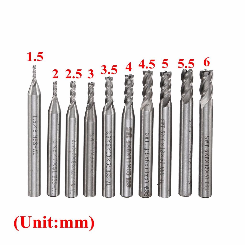 1.5-10mm Router Bit Mill Milling Cutter Titanium HSS Durable Practical