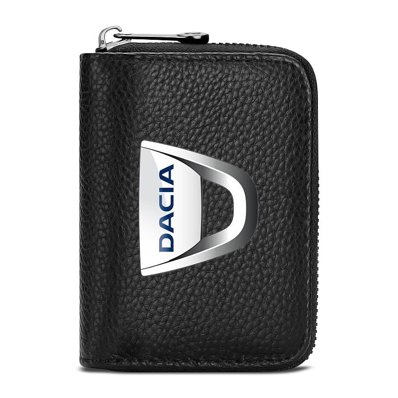 1 szt. Skórzany portfel na dowód tożsamości, prawo jazdy, kartę bankową, stylizacja samochodu dla Renault Dacia Clio Laguna 2 Megane 2 3 Duster Logan Captur