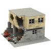 503pcs Oorlog Scène WW2 Vervallen Huis Model Bricks Bouwstenen Speelgoed voor Kinderen Monteren Versieren