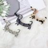 8cm Korean Style Rhinestone Acetate Duckbill Clip for Flyaway Hair and Bangs