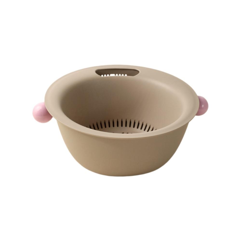 Double Layer Fruit Vegetable Washing Bowl Water-Filtering Basin Food Storage Container  Household