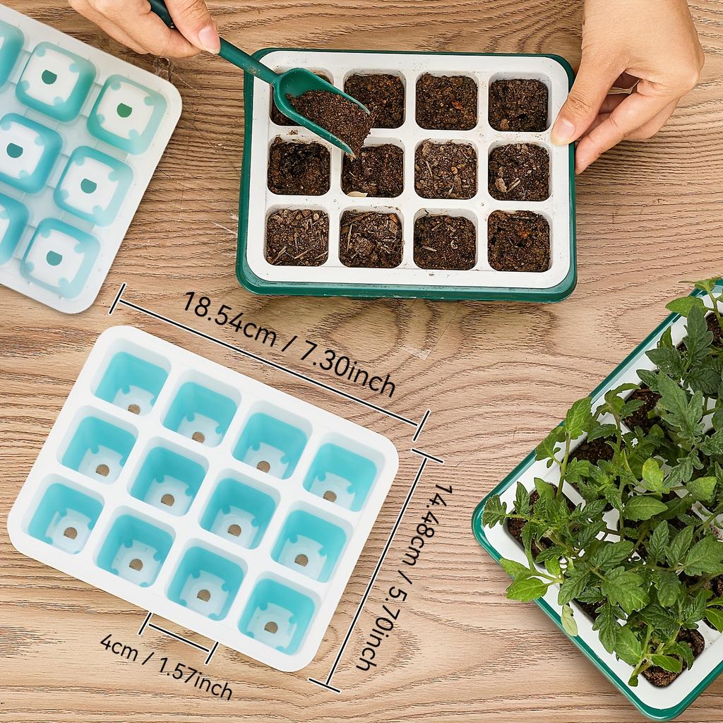 Multi-Purpose Seed Starting Tray Kit Flexible Pop-Up Unit with Drainage Holes Easy Transplant for Indoor Outdoor Garden Flower