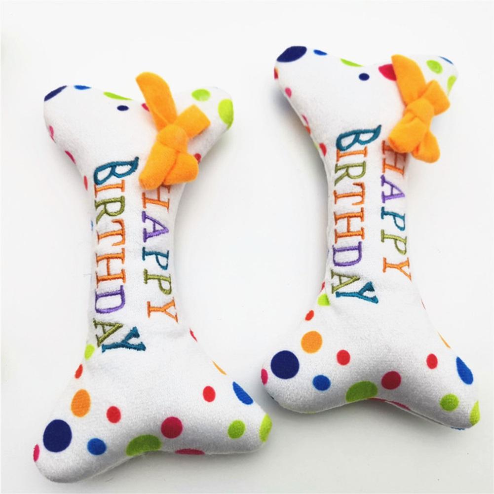 Cake Dog Toy Plush Birthday Cake Play Interactive Chew Celebration Squeaky Soft Cupcake Pet Bone Dog Chew Toy