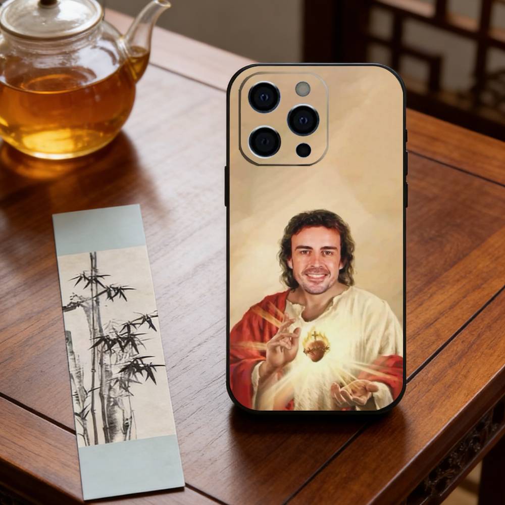 F-Fernando Alonso Phone Case For iPhone 17,16,15,14,13,12,11 Plus,Pro Max,XS,Soft Silicone Black Cover