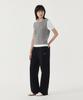 COVERNAT WOMAN Cable Knit Vest Melange Gray