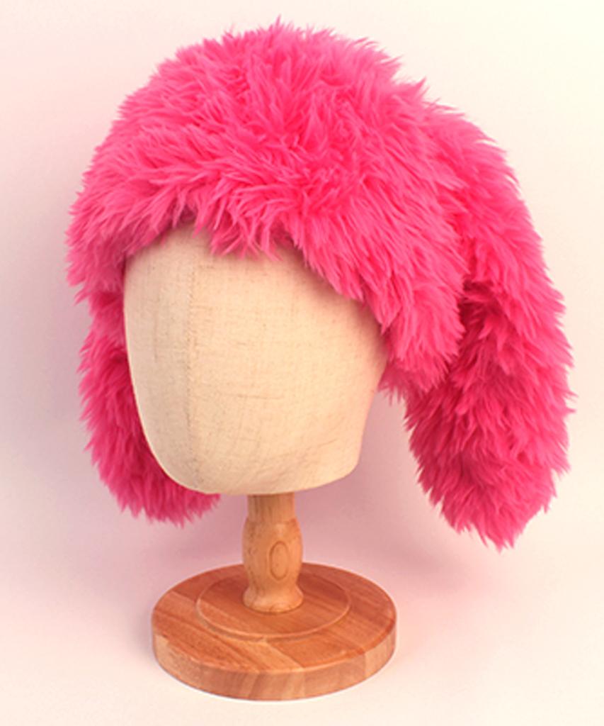 Yunibeosyeolkemiseuteuli Rabbit Pink Fur Beanie Rabbit Beanie