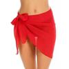 Sheer Wrap Dress Women's Swimsuit Bodycon Swimsuit Skirt Beach Bikini Cover-Up Dress Chiffon