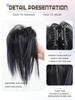 Synthetic Messy Claw Clip Hair Straight Bun Fake Hair Bun Female Hair Tail Extension