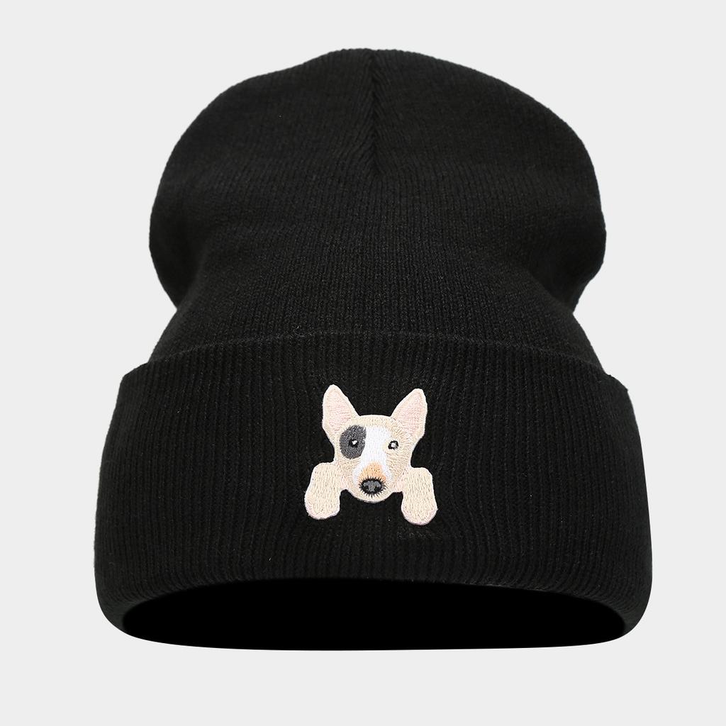 Adorable Beanie Custom Embroidery Beanie Winter Knit Hats Dog Mom Dog Dad Cap Knitted Beanie Hats for Men Women Custom Logo