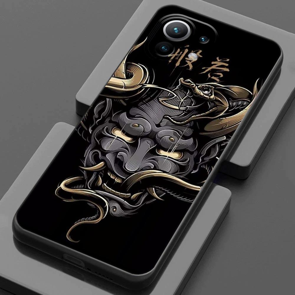 Samurai Ghost Hannya Ukiyo-E Mask For Xiaomi 15 Ultra 11T 13T 14T Pro 11 Phone Case Mi POCO X7 M7 F7 Pro F5 F6 M6 X3 X5 X6 Cover