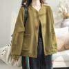 Coat for Women Cotton Autumn Winter Thickened Casual Oversize Cardigan Sweatshirt Slim-Fit Short Jacket