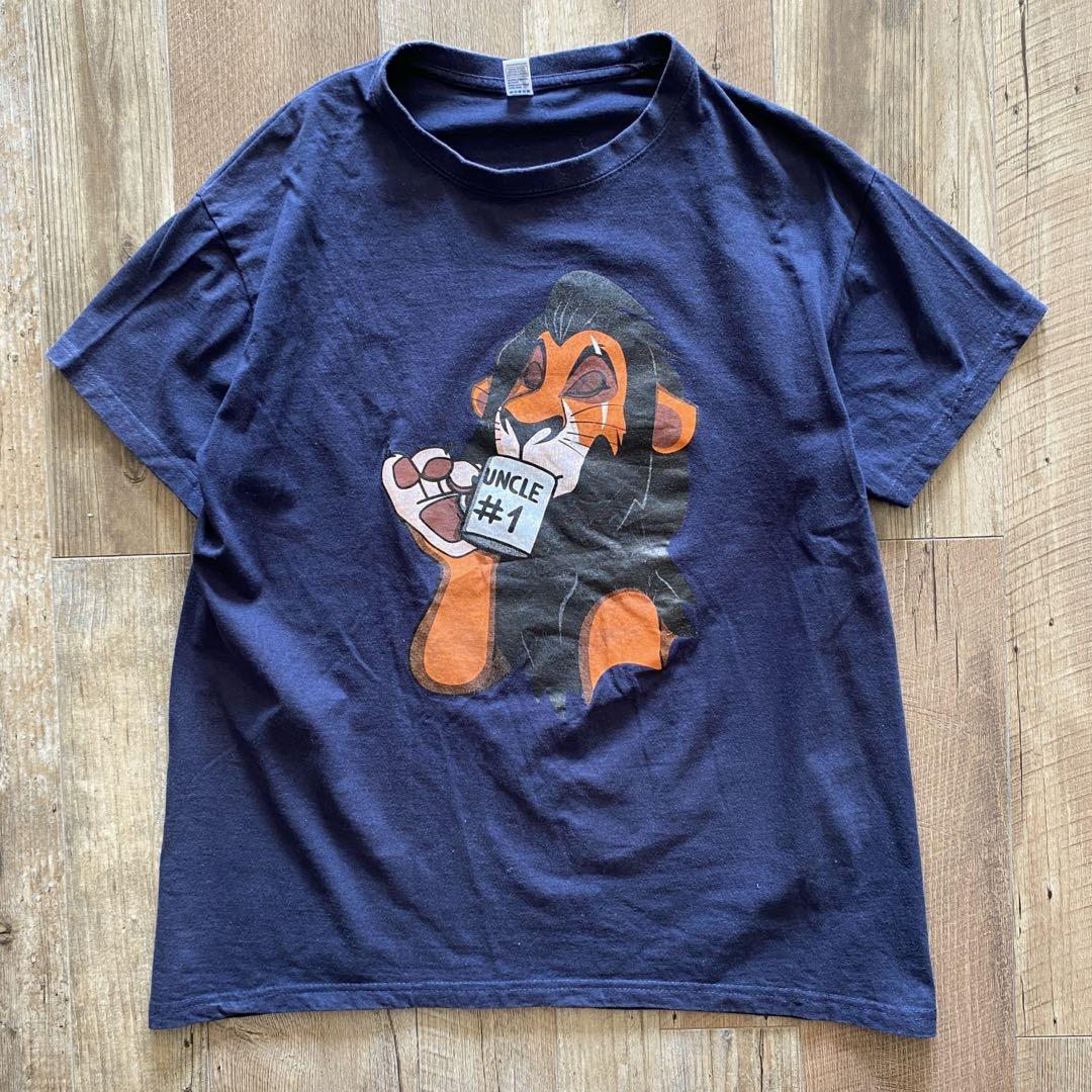 

[Б/У] Футболка с фильмом «Король Лев» Шрам Темно-синяя Размер L