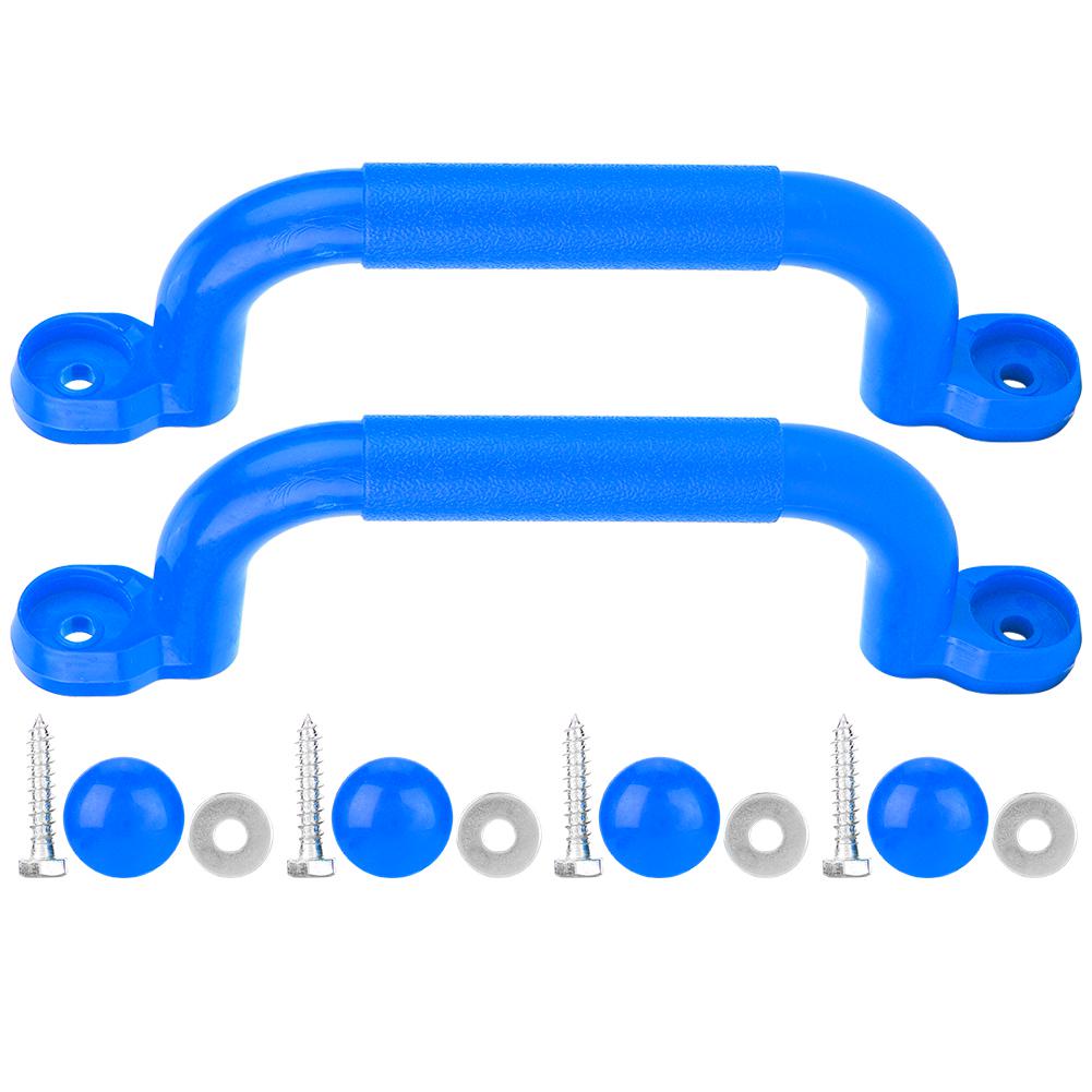 Une Paire de Poignées de Sécurité Antidérapantes en Plastique pour Enfants, Accessoires de Jeu d'Extérieur(Bleu)