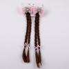 2pcs Synthetic Cartoon Bow Ponytail Snowflake Kids Ponytail Princess Girls Braids Wig  Party