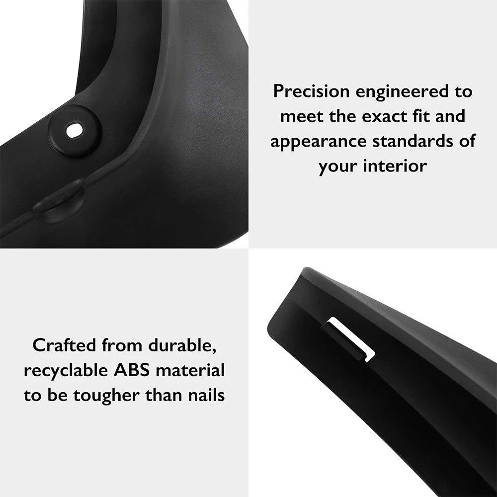 Mud Flaps For Tesla Model 3  2022 Accessories Guard Fender Front Rear Wheel Mudguard Carbon Fiber ABS No Drilling Required