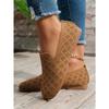 Scarpe Comode Traspiranti a Maglia Lavorata a Maglia con Punta Tonda Piatte Slip-on