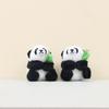 Cute Bamboo Panda Plush Toy Keychain Adorable Stuffed Animal Doll For Bags