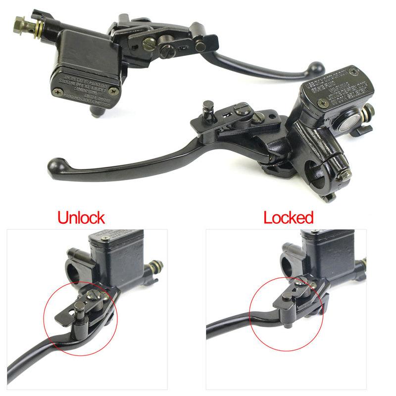 Motorcycle Brake Pump Front Master Cylinder Hydraulic Brake Lever Right for Dirt Pit Bike ATV Quad Moped Scooter Buggy Go Kart