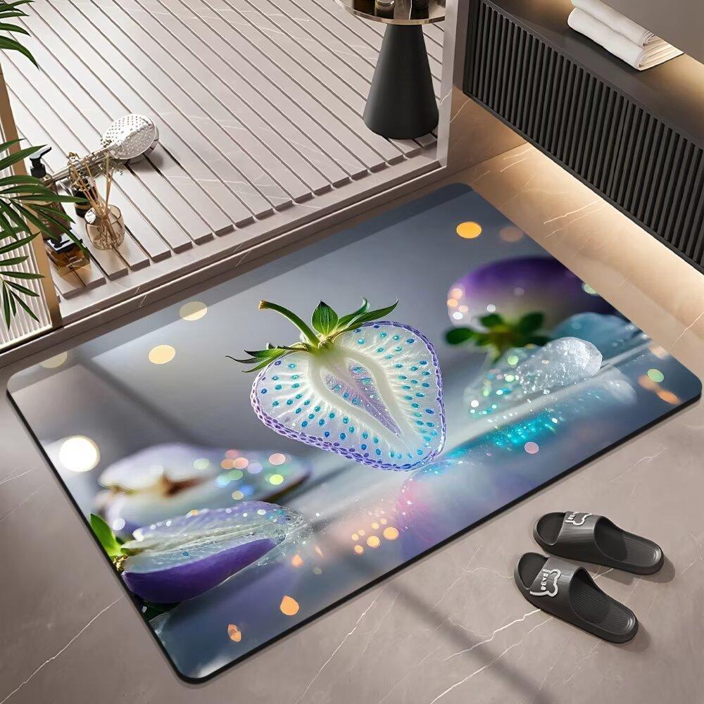 3D Expansion Wind Three-dimensional Diatom Mud Bathroom Floor Mat Absorbent Toilet Door Mat Home Non-slip Foot Mat