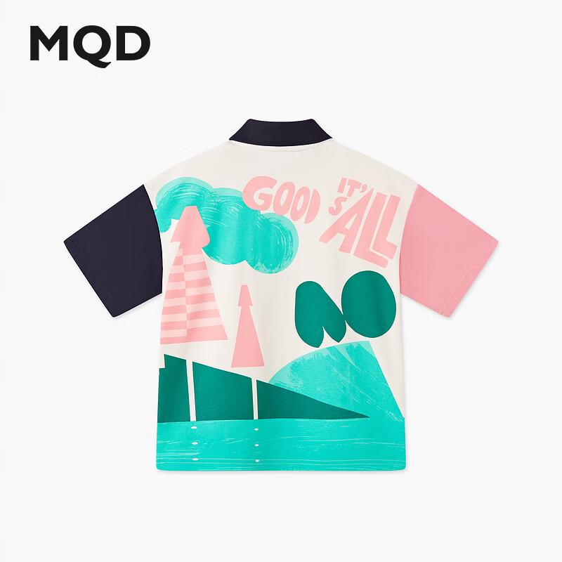MQD Boys  College Style Short Sleeve Polo Shirt 160cm