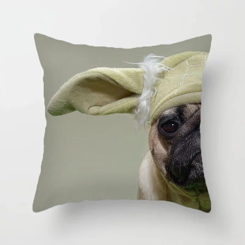 

Диван, автомобильный декор, чехол для подушки с изображением собаки, наволочка с принтом, домашний декор, милый питомец, мини наволочка с французским бульдогом 40x40cm
