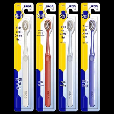 Frog 002 Series Wide Head Soft Bristle Toothbrush 4-Pack