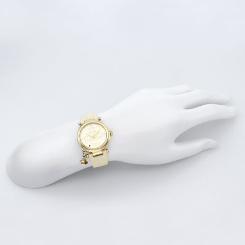Vivienne Westwood Orb II Watch, White Dial, Calfskin Leather, VV006WHWH, Women's