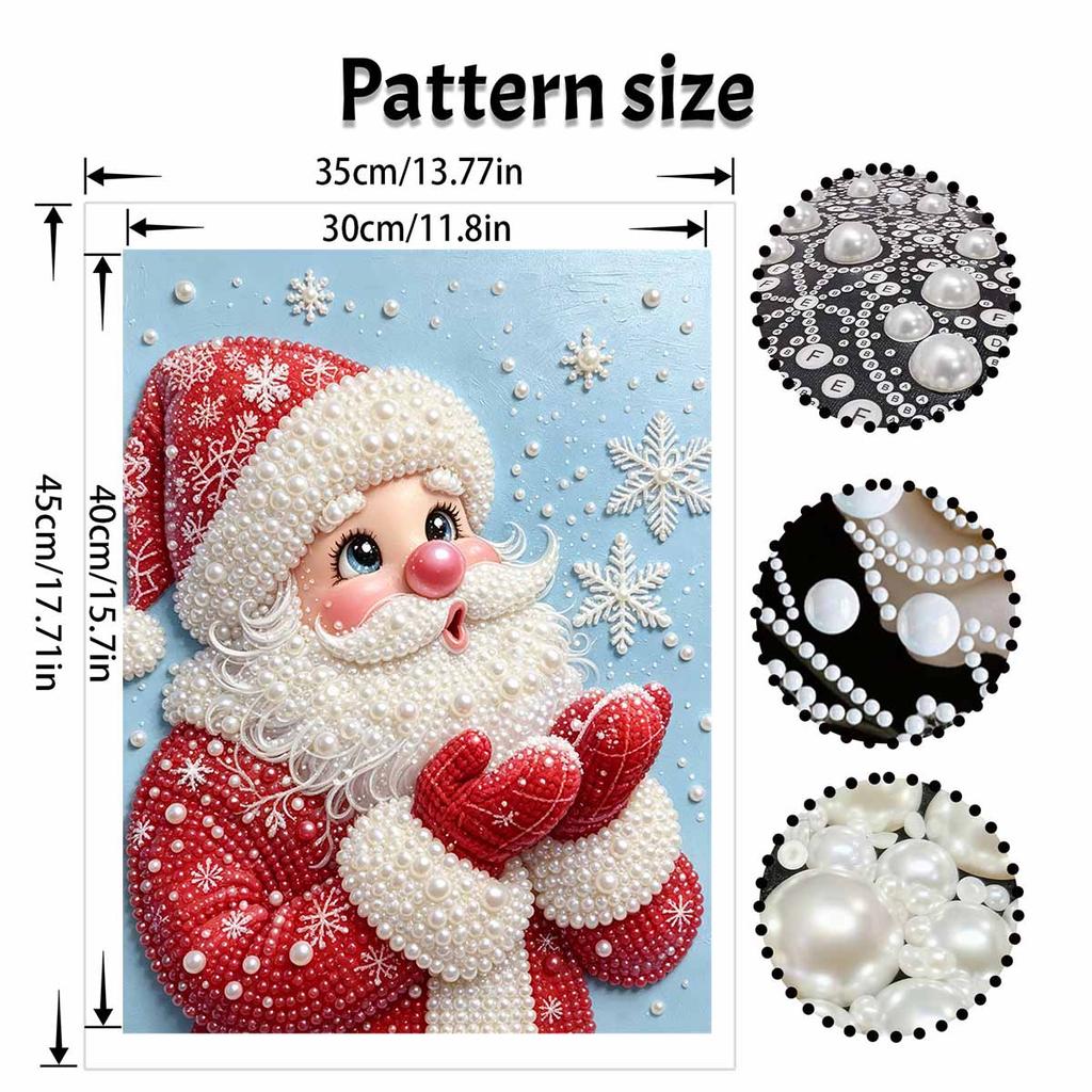Weihnachts-Perlenmalerei-Set Handgemachtes DIY Weihnachtsmann Schneeflocke Heimdekoration Malerei