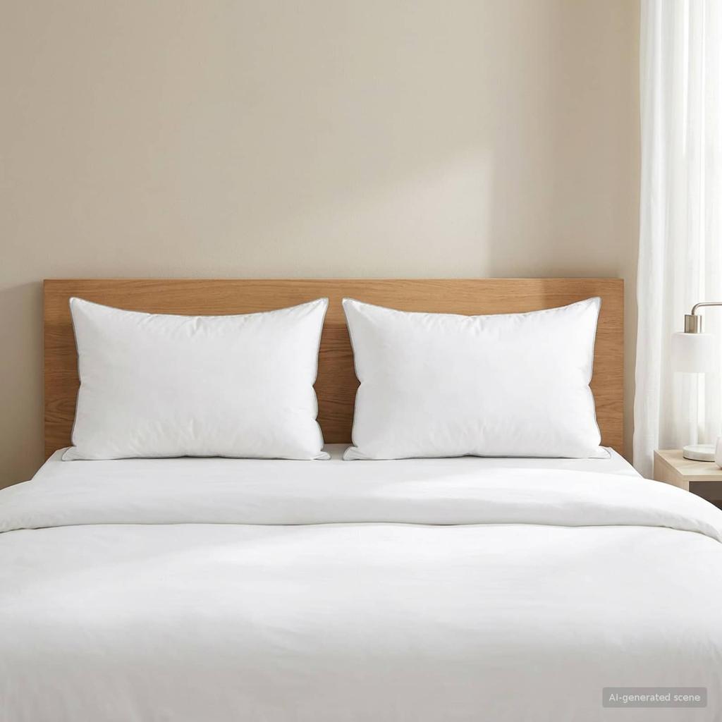 Pillow 2 Pcs. 30 X 50 Cm Australian Wool White