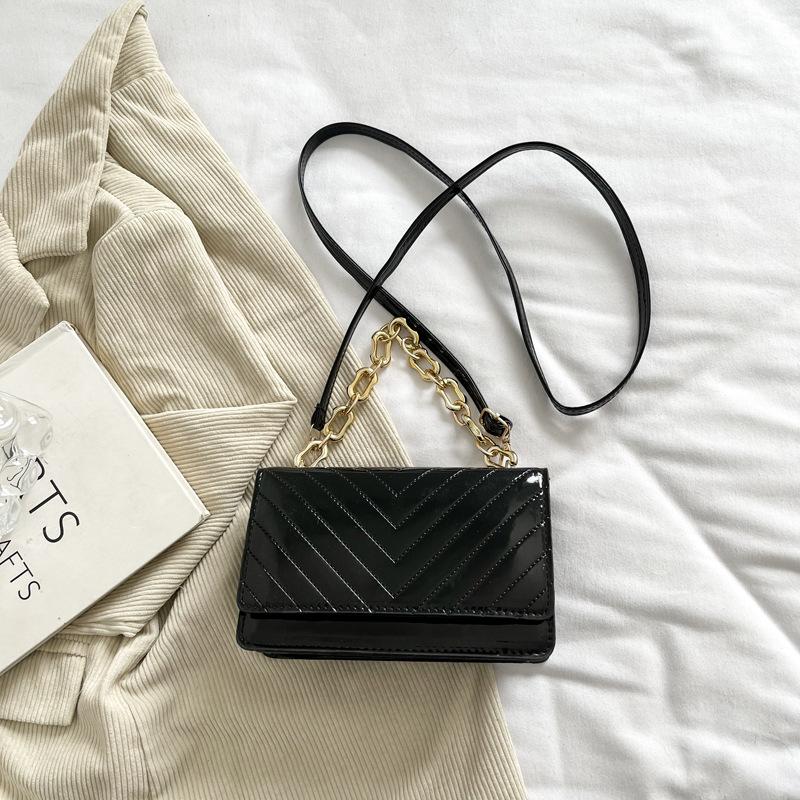 Summer new textured small square bag women's popular fashion shoulder bag urban simple messenger bag