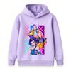 Kids Boys Girls Hoodie Sweatshirt Cute Anime Pop Music Group Print Long Sleeve Casual Pullover Top for School Daily Wear
