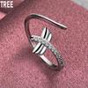 925 Sterling Silber Libelle AAA Zirkon Offener Ring Exquisite Charme Mode Hochzeit Schmuck