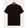 Light 3D Print Men'S Comfortable T-Shirt with Letter Pattern for Summer Short Sleeves