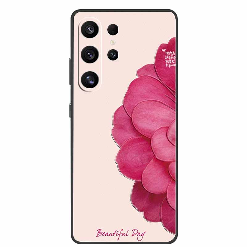 For Samsung Galaxy S26 Ultra Case 3D Relief Flower Emboss Silicone Funda For Samsung S26 Ultra S 26 Ultra Relief Cartoon Bumper