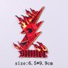 Red Heart Patch Iron On Patches On Clothes Fire Punk Skull Embroidered Patches For Clothing Hook Loop Patch For Clothes Stickers