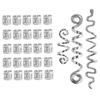 28pcs/set Golden Hair Ring Clips Zinc Zinc Alloy Hair Charms Fasion Dirty Braid Hair Buckles  Party
