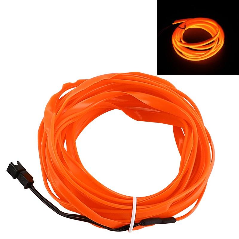 5M Flexible Neon Glow Car RGB Light Interior Led Decorative Lamp EL Wiring Neon Strip For Auto DIY USB Party Atmosphere Diode